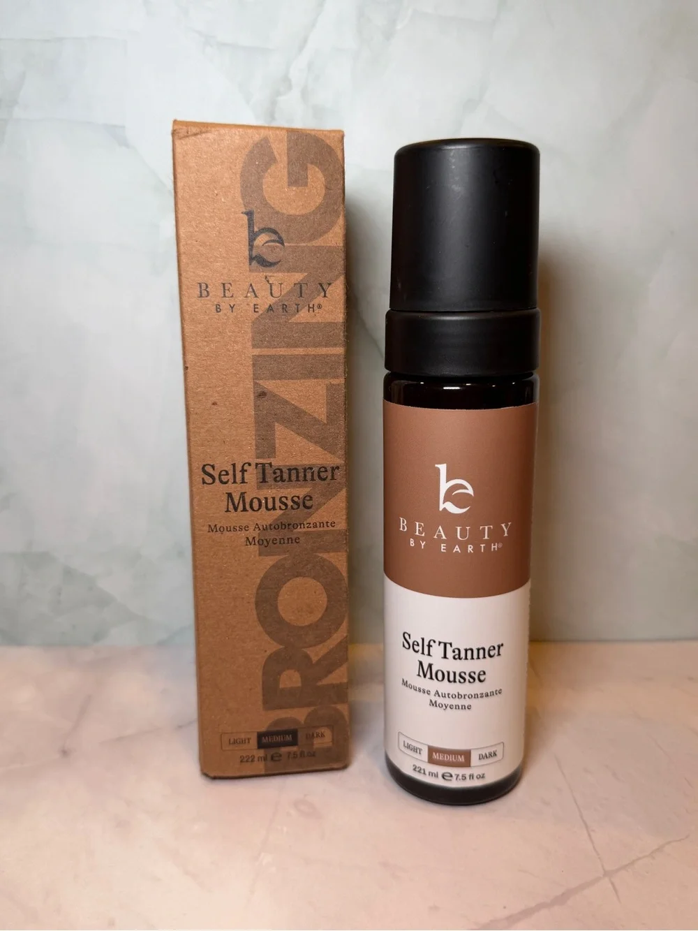 Beauty by Earth Self Tanner Mousse Medium 7.5 oz